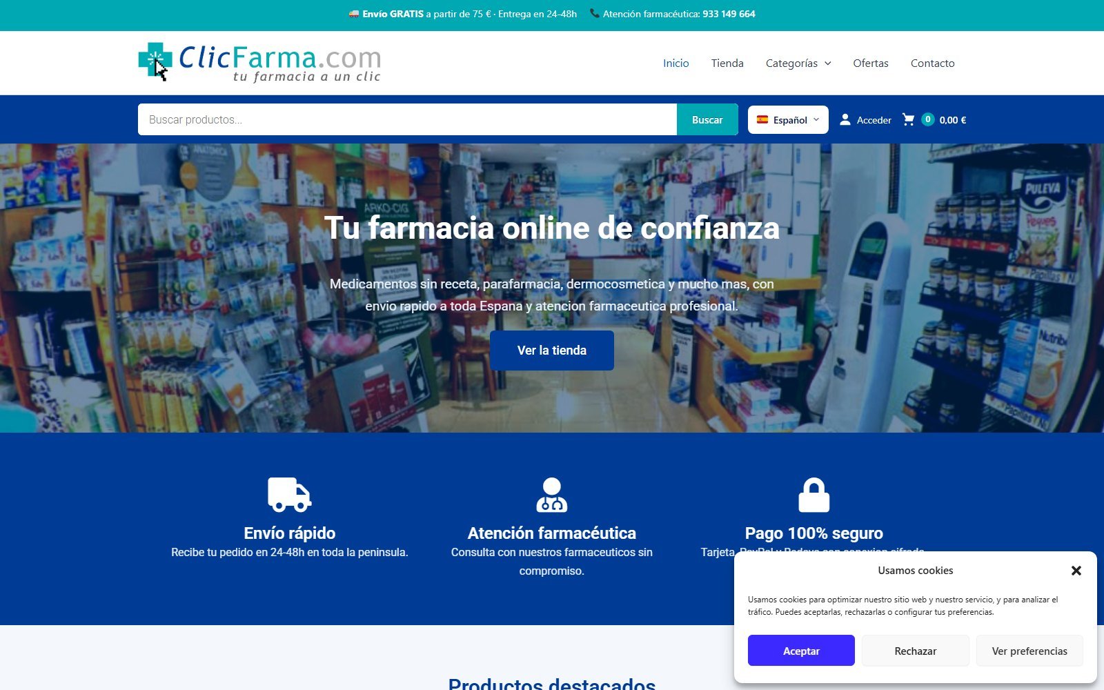 Tienda online Clicfarma